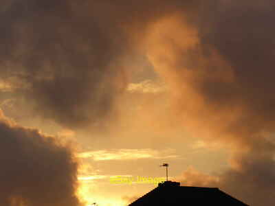Foto 6x4 Feuriger Sonnenuntergang Bexley Nach einem Tag Dauerregen die Sonne fina c2017