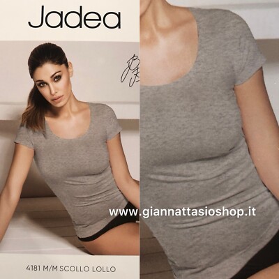 Jadea Maglia Donna Mini Manica Scollo Lollo In Cotone Elasticizzato Disponibile Nei Colori Bianco Nero Grigio E Blu 105812191