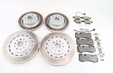 Maserati Levante S Trofeo front rear brake pads & dimpled rotors TopEuro #1563