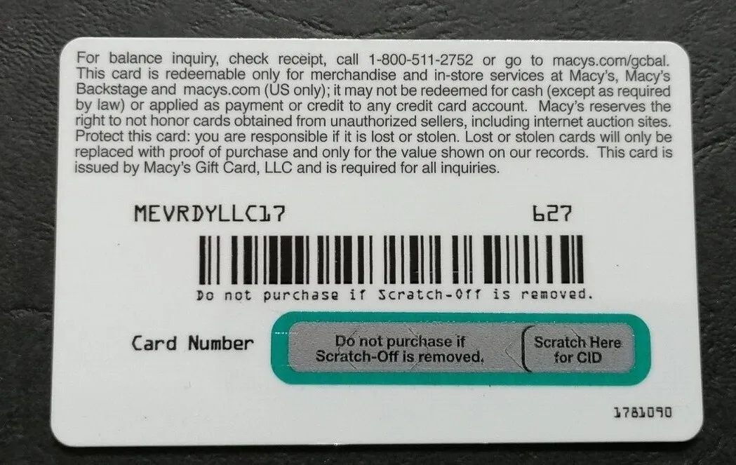 United States GIFT CARD collectible No Value