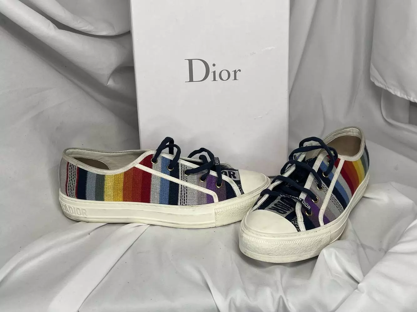Baskets basses Dior Rainbow femme Walk'N'Dior 41 multicolores SPB (326489)