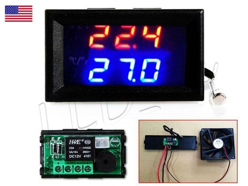 12V Digital LED Microcomputer Thermostat Controller Switch Temperature Sensor DC - Picture 3 of 8