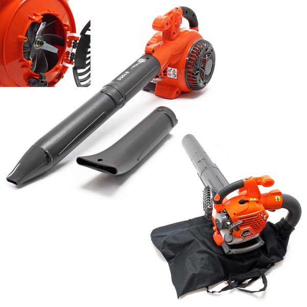 LaubbläSer Laubsauger HäCksler 1PS Benzin 3-In-1 Garten LaubhäCksler Fangsack-image