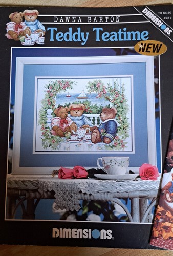 Cross Stitch Patterns (Over 15) Teddy Teatime, Treasured Teddies, Stoney Creek - Picture 2 of 6
