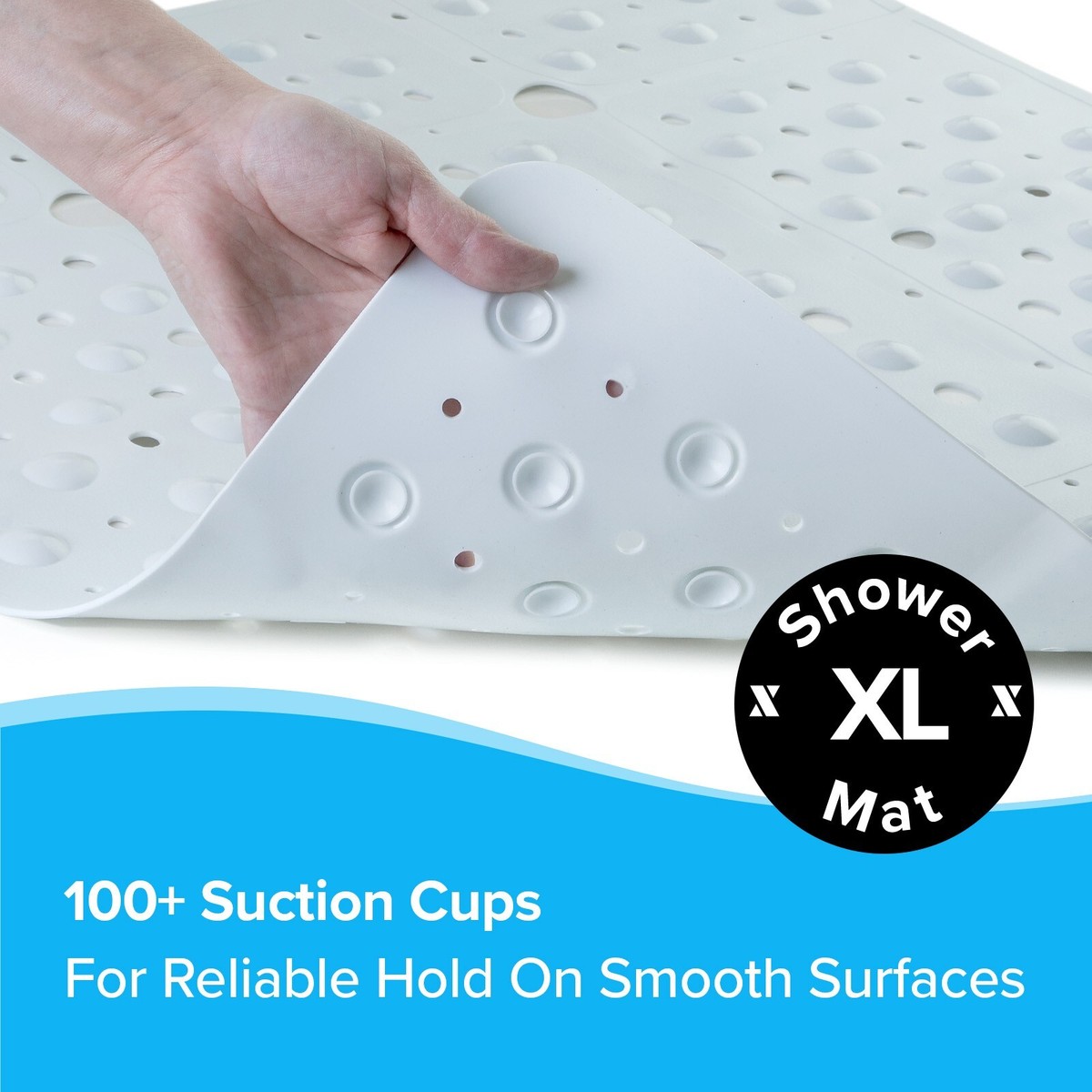 Yolife Extra Large Shower Mat, 34.3" L x 23.3" W TPE Anti
