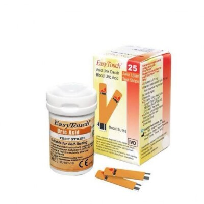 1 Box (25 test strips) Blood Uric Acid Test Strip Easy Touch EasyTouch