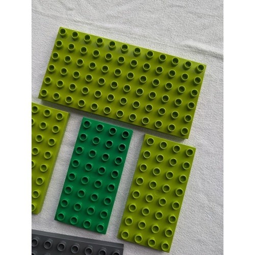 5 Lot Lego Duplo Thick Base Plates Parts Pieces 6x12 4x8 Green - Picture 3 of 4