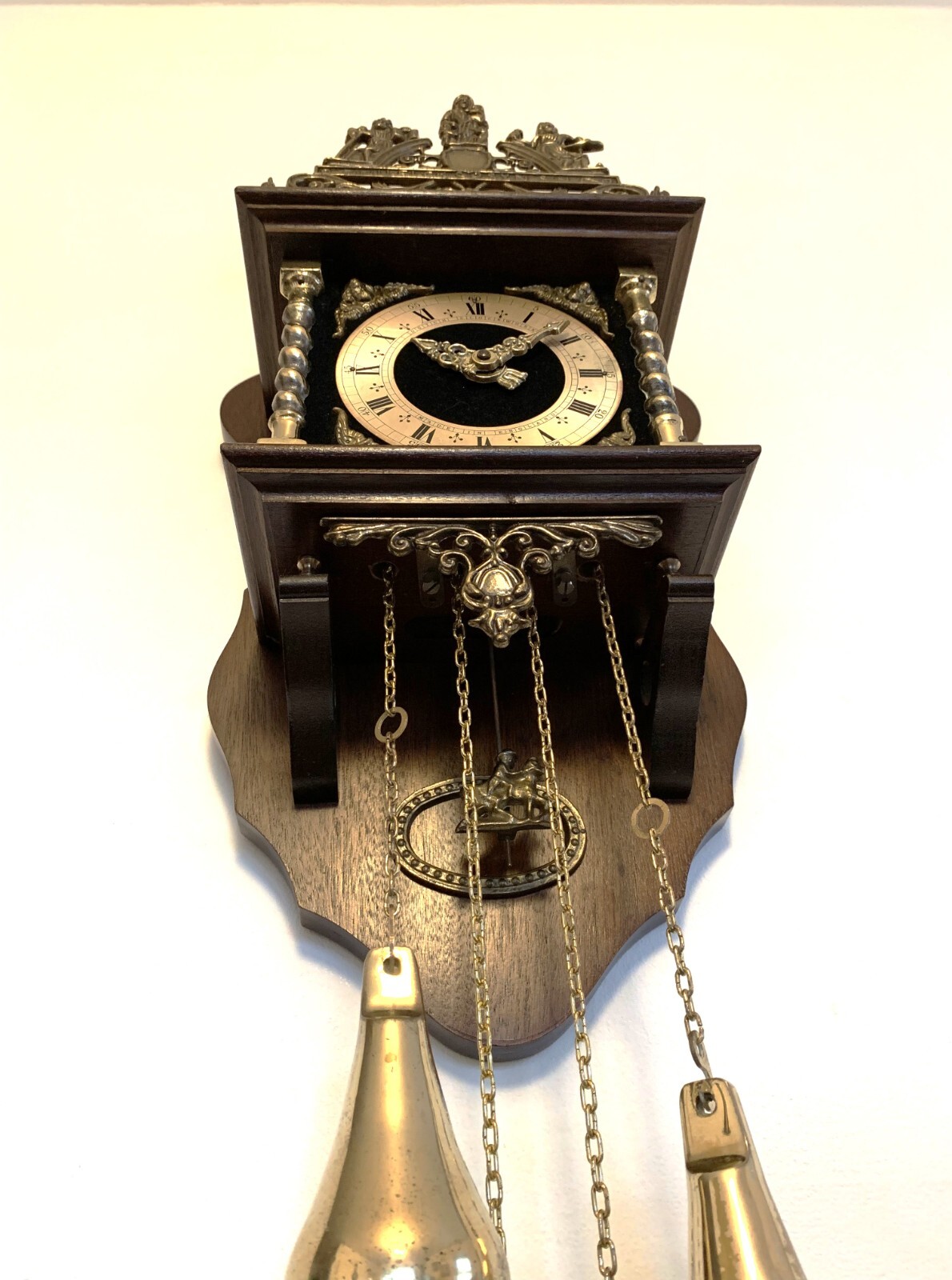 Vintage Zaanse Nu Elck Syn Sin Wall Pendulum Dutch Clock Restored