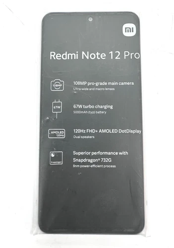 Xiaomi Redmi Note 12 Pro 4G Polar White 256GB + 8GB Dual-Sim Unlocked
