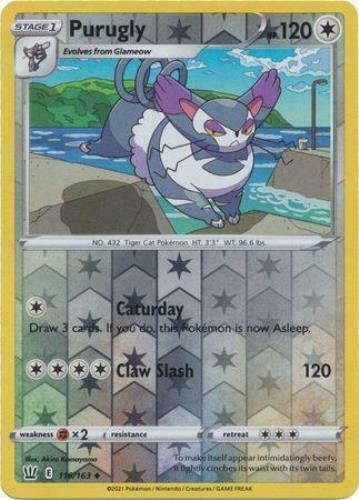 Pokemon - Purugly - 116/163 - Reverse Holo - Battle Styles - NM/M - New