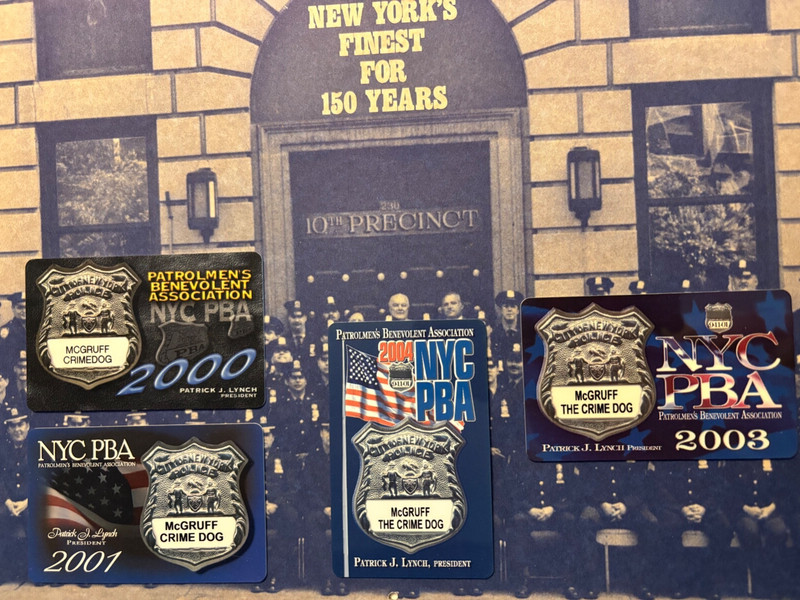 Expired Lot of (4) Various Years NYPD McGruff Crime Dog Collectibles