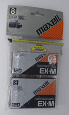 2 Pack NEW SEALED Maxwell EX-M Metal Particle 8mm P6-120EX Video Cassette