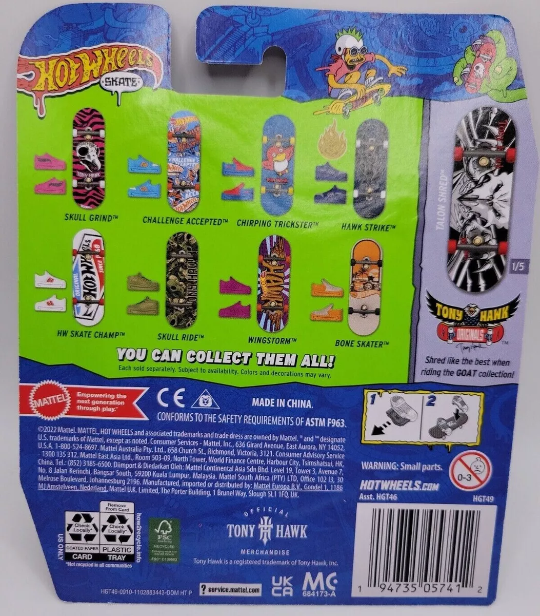 Hot Wheels Skate Veículo de Brinquedo Skateboard Talon Shered™ com Tenis