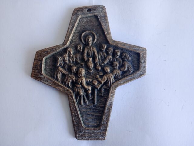 Bronze Bronzekreuz Abendmahl 10cm x 8 5 cm 128 Gram CB7737