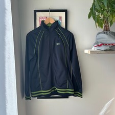 VINTAGE 90s REEBOK Embroidered Logo Zip Up Track Sweater sz L Adult