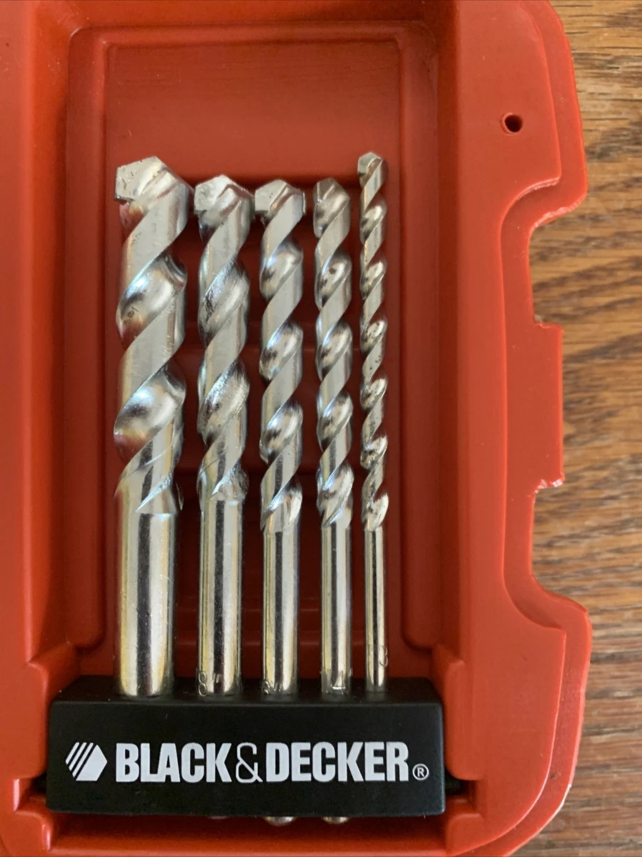 Black & Decker 16748 5 Piece Rotary Masonry Drill Bit Set