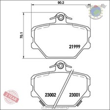 Kit Bremsbeläge Brembo Vorderachse für SMART CROSSBLADE CITY-COUPE ROADSTER FO D