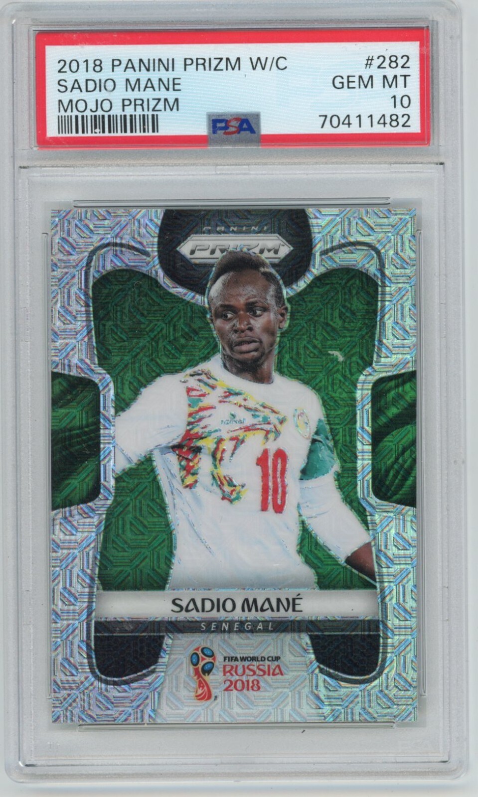Sadio Mane 2018 Panini Prizm World Cup Mojo Prizm PSA 10 #282 SP