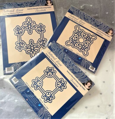 Tattered Lace - Willow / Jasmine / Elizabeth - Inverse Flourish Embossing Folders