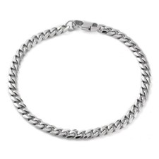 Non-Tarnish Stainless Steel Cuban Link Chain Bracelet Stainless Steel 8.2" T20