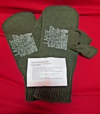 NOS USGI Cold Weather Trigger Finger Mitten Wool Liners Large Hawkins Fabrics 
