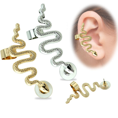 Edelstahl Cartilage Ohrklemme Ohrstecker Schlange Snake für das rechte Ohr Damen - Bild 1 von 3