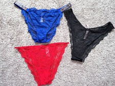 3 NWT - VICTORIA'S SECRET PANTIES LOT H SHINE BIKINI DREAM ANGELS BRAZILIAN - XL