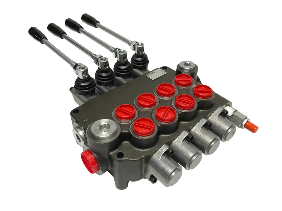 4 Spool Hydraulic Directional Control Valve Open Center 21 GPM 3600 PSI NEW! - Image 3 of 4