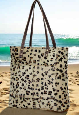 Myra Bag Cheetah Print Large Tote bag, NWT, Outside Pockets