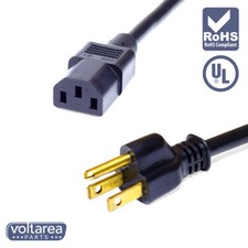 Power Cord Cable 6.6ft / 2m For Gemini PDM-02 4 Channel DJ Mixer