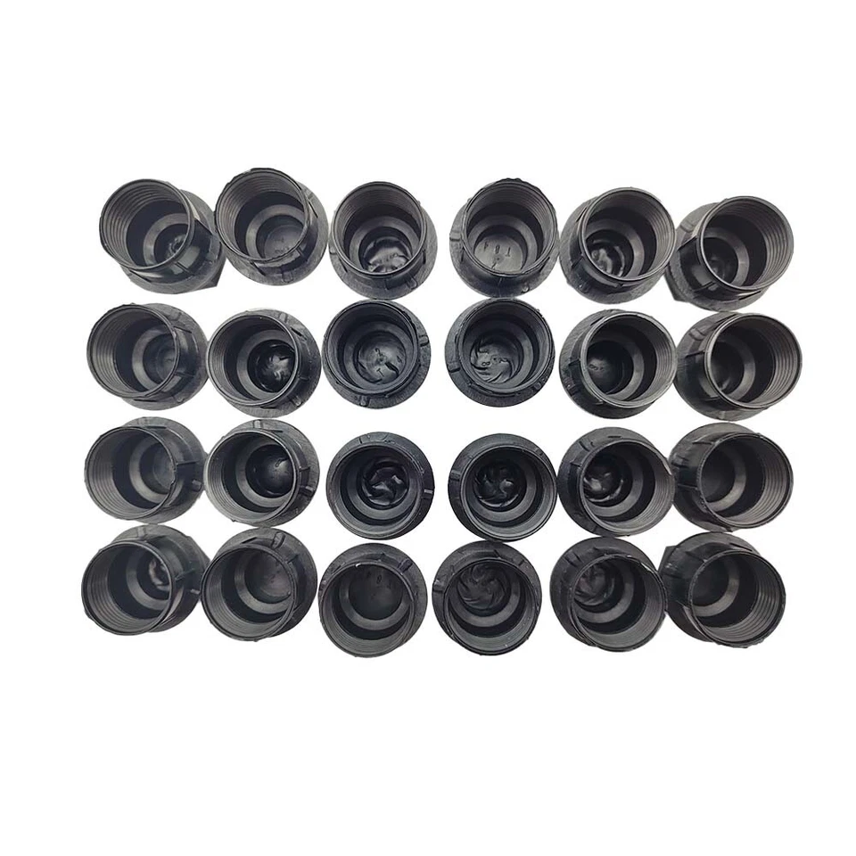 24X Tapas de tuercas negras para camioneta Chevy Gmc Silverado 1500 2500 tamaño completo Foto 3 de 4