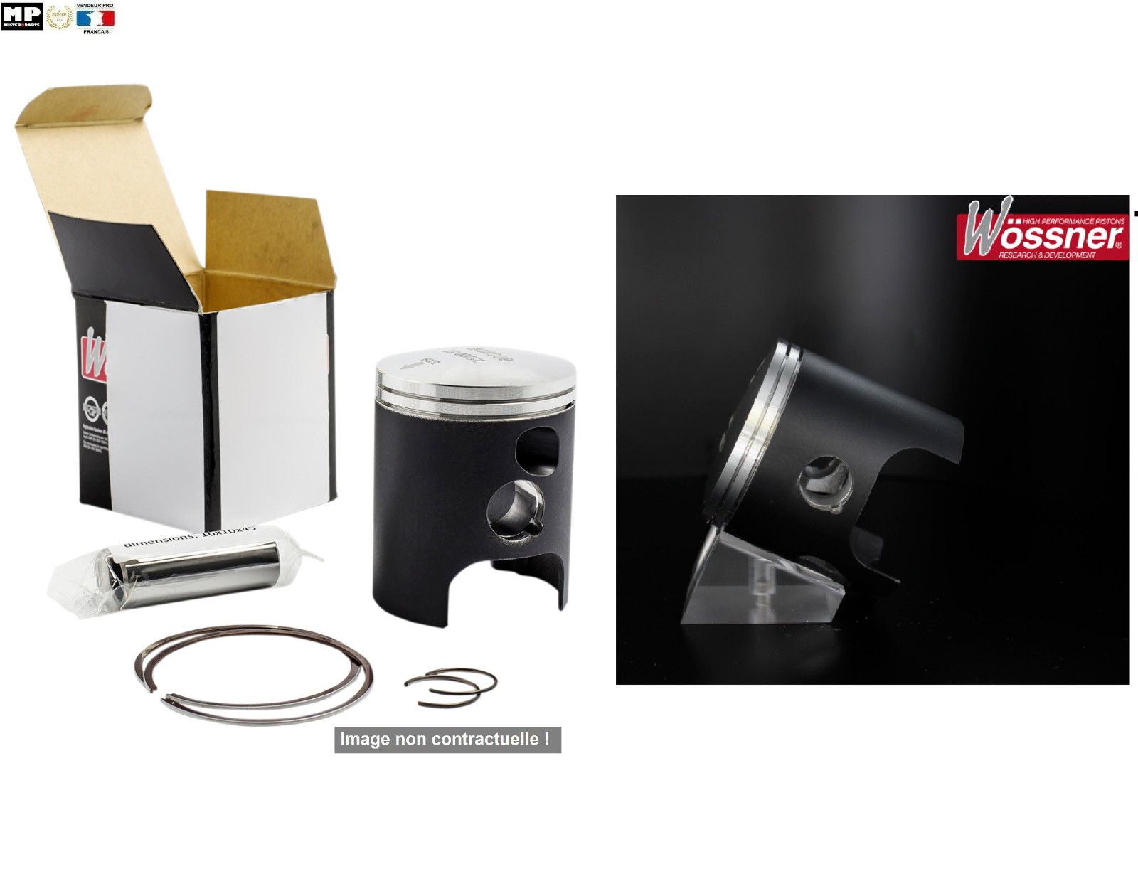 Piston Wössner 67.94 mm pour rénover le moteur Honda CR250R 2T