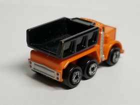 Vintage 1988 Galoob Micro Machines Orange/Black Construction DUMP TRUCK Super 10