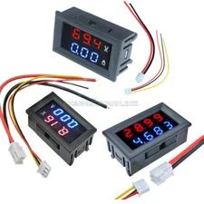 DC 100V 10A/50A Voltmeter Ammeter Dual LED Digital Volt Amp Meter Gauge 3/4bit