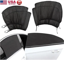 4PCS Car Side Window Sun Shade Cover Visor Mesh Shield UV Block Screen For SUV
