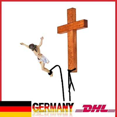 Handcrafted Resin Cross with Lightning Symbol for Easter Decoration DE