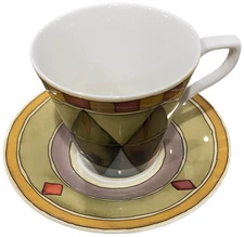 Vintage Sasaki Palazzo by Paula Zangero Coffee Tea Cup and Saucer Set