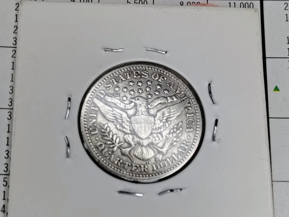 1908 0 Barber 90% Silver Quarter AU Beautiful Coin!!! + 1 Tube of Gold Flake!!! - Image 4 of 4