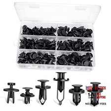 102pcs 6.3mm, 8mm, 9mm, 10mm Bumper Push Fasteners Rivet Clips Expansion Screws