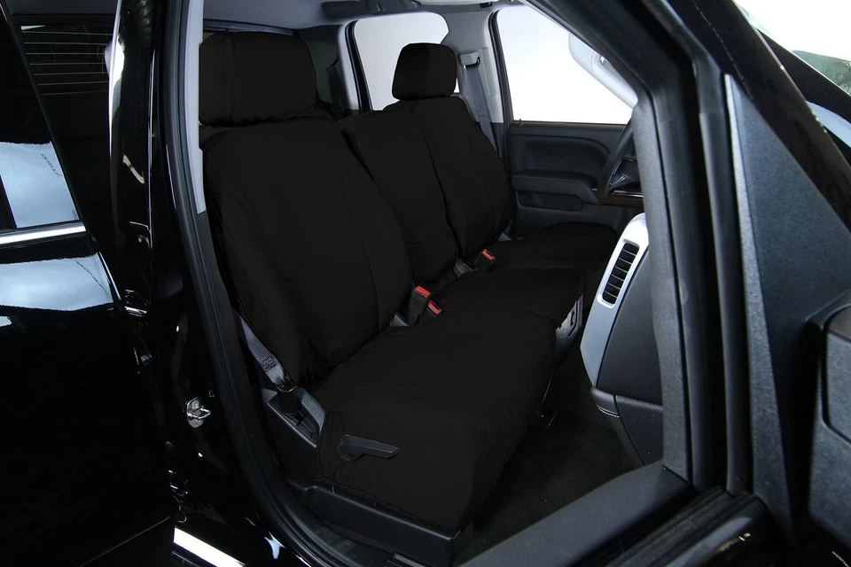 For Ford Windstar 95-97 Saddleman Canvas 1st Row Black Custom Seat Covers Foto 2 de 4