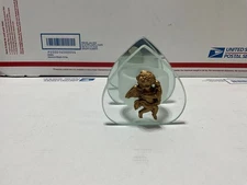 Eckerd Gold Cherub Angel Square Mirror Candle Holder NOS NIB Tea Light