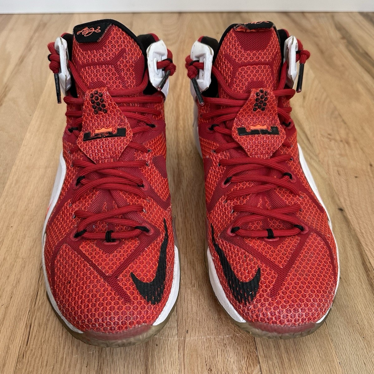 Nike LeBron 12 Heart Of A Lion 2014 Size 10 Red White | eBay display picture 1