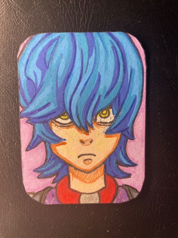 Cthoni GachiaKuta Aceo Art Trading Card Acrylic paints