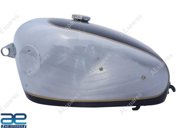 Velocette Venom Kraftstofftank Chrome Schwarz Mit Tankdeckel Vorderseite-image