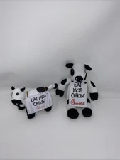 Chick-Fil-A "EAT MOR CHIKIN" Cows Plushes Stuffed Animals 2 Pieces