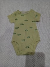 ZARA Baby Bodysuit. Green Car print. 0-1 Month. New Without Tags