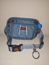 Kong Comfort Reflective Hands Free Leash Blue Removable Pouch - Treat Fanny Pack