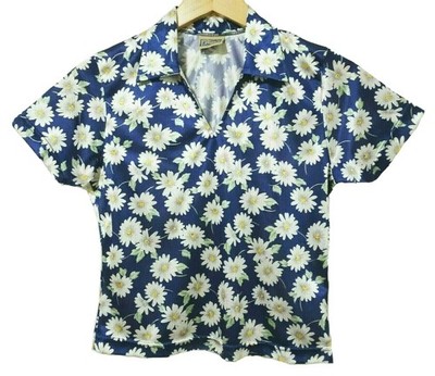 S/M Vtg 90s Y2K Women's Daisy Gen X Soft Club Cyberdelic Acid House Rave Shirt