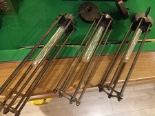 3 x Industrial Style Cage Light Fixtures with Bulbs