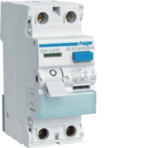 Hager CDA240D FI-Schutzschalter 2-polig 6kA 40A 30mA Typ A